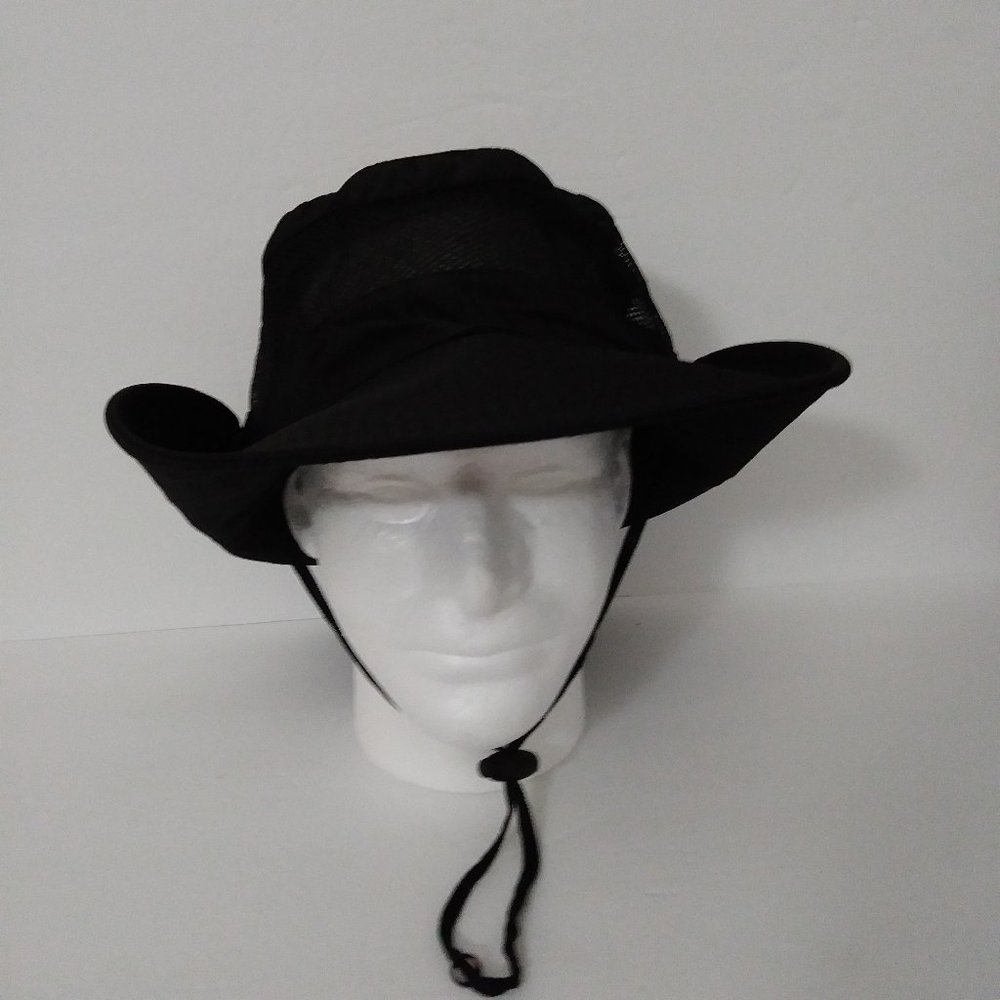 Men's Wide Brim Waterproof Black Fisherman Hat